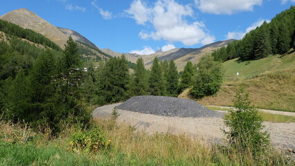 Steinhaufen in Frankreich Alpen