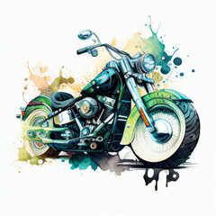 Naklejka premium Harley Davidson Fat Boy motorcycle