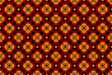 Abstract seamless pattern, seamless wallpaper, seamless background designed for use for interior,wallpaper,fabric,curtain,carpet,clothing,Batik,satin,background , illustration, Embroidery style.