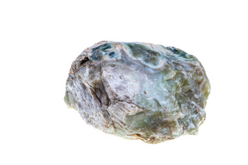 Green opal on a white background