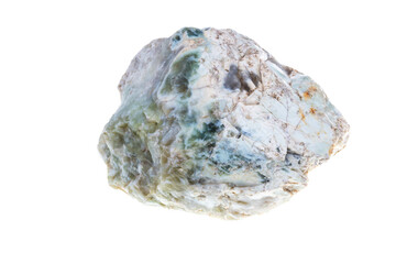 Green opal on a white background