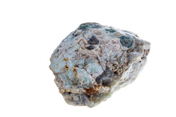 Green opal on a white background