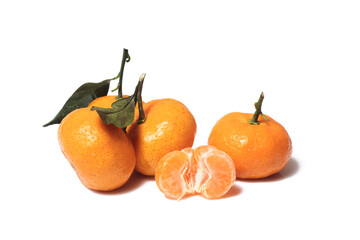 Orange fruit isolated on white background.