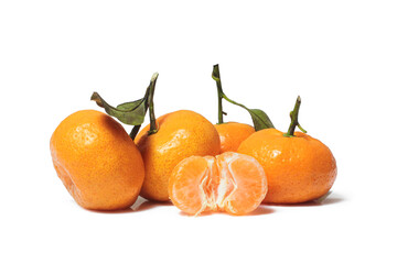 Orange fruit isolated on white background.