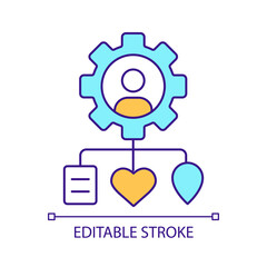 Personal information RGB color icon. Private data. Update social media account. User identity. Isolated vector illustration. Simple filled line drawing. Editable stroke. Arial font used