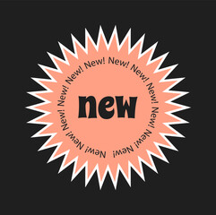 New retro stickers. Shop product tags. Vector trendy mocern labels