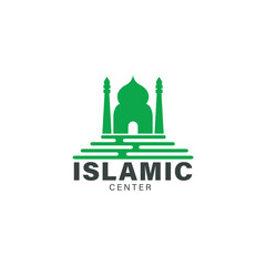 islamic center logo with mosque symbol