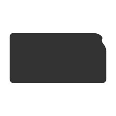 Fototapeta premium Kansas state of United States of America, USA. Simplified thick black silhouette map with rounded corners. Simple flat vector illustration