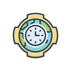 Color illustration icon for gmt map