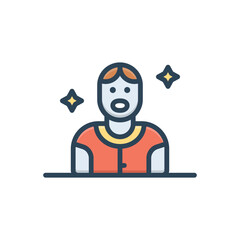 Color illustration icon for stunning