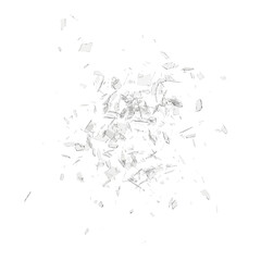 Glass debris isolated transparent backgound 3d rendering