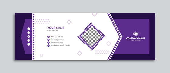 Email signature design or email footer and personal social media cover design