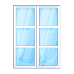 Plastic window outside with three sections, eps10 isolated
