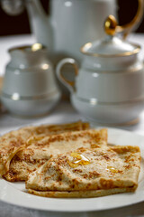 close up of home cooked  pancakes