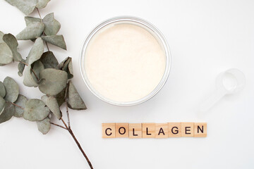 Collagen powder with the inscription Collagen