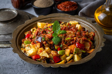 Turkish style mixed vegetable fried (Karisik Kizartma)