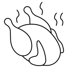 A premium download icon of chicken turkey