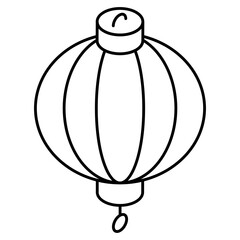 An editable design icon of chinese lantern 