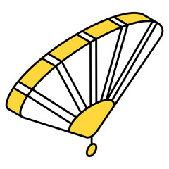 Modern design icon of chinese fan