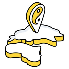 Trendy design icon of chinese map