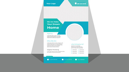 collection of modern design poster flyer brochure cover layout template with circle graphic elements and space for photo background Flyer Design