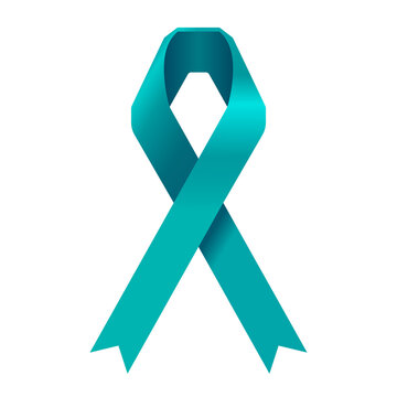 teal ribbon for ovarian cancer