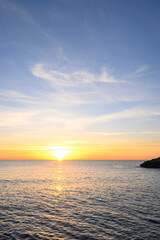 Fototapeta na wymiar Sunrise in the Mediterranean sea