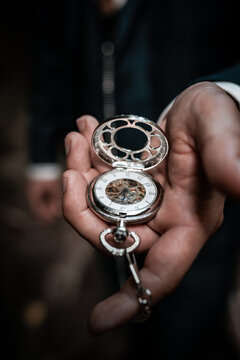 Stylish old cloks in hand