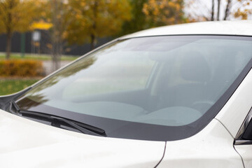 Obraz na płótnie Canvas car's windshield rain wiper. window