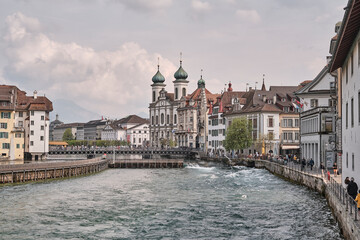Vista di Lucerna e del fiume Reuss.