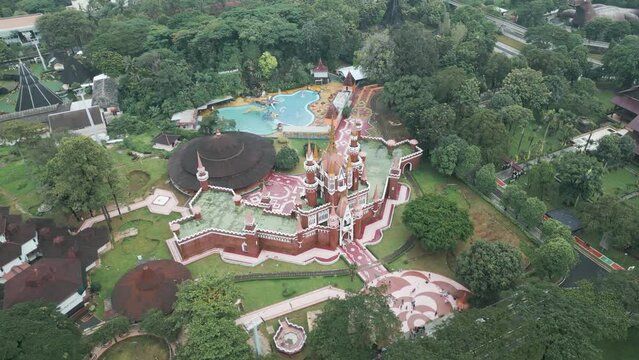 The Indonesian ChildJakarta, Indonesia - December 25, 2022: The Indonesian Children's Palace at TMII is a palace-shaped building similar to the fairy tale Cinderella.ren's Palace