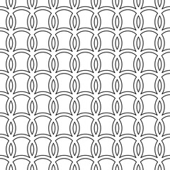 Seamless pattern, hand drawn black abstract shape on white background for textile, block, paper, fabric print etc