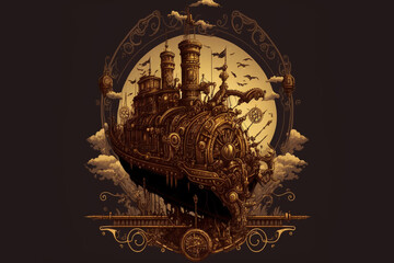 Steampunk style background