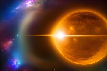Obraz premium Planet in the galaxy