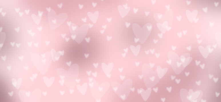 Abstract pastel background with hearths - concept, Mother's Day, Birthday, Valentine's Day, spring colours, pink