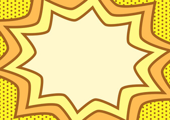 背景　トゲ吹き出し　黄色