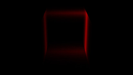 Absorption tunnel on a black background. Hypnotic abstract illusion. Abstract 3d portal. 3d rendering.