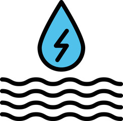 Water energy Vector Icon Design Illustration