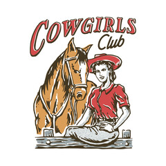 Cowgirls Club Illustration
