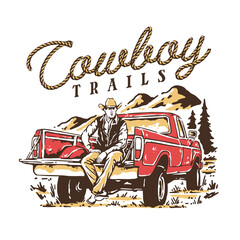 Cowboy Trails - obrazy, fototapety, plakaty
