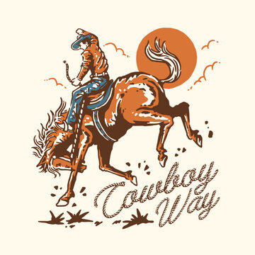 Cowboy Way Illustration