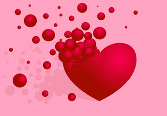 heart and buble valentine