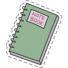 Aesthetic Notebook Sticker Back To School