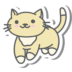 Aesthetic Cat Sticker Various Poses