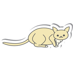 Aesthetic Cat Sticker Various Poses