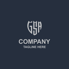 creative monogram GSA logo design