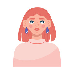 woman with pink hair