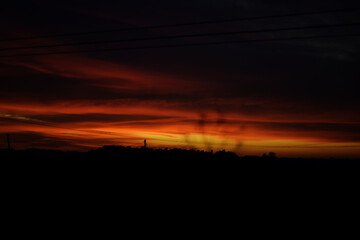 atardecer, cielo, sol, nube, anaranjada, naturaleza, amanecer, anochecer, paisaje, rojo, nube,...