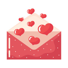 red envelope with hearts