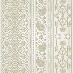 wedding card design, traditional paisley floral pattern , royal India	